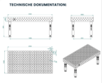GPPH Schweisstisch mit Diagonal-Lochung Dia. 28 mm / Serie PRO